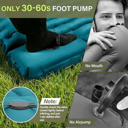 FUN PAC Camping Sleeping Pad, Ultralight Camping Mat with Pillow Built-in Foot Pump Inflatable Sleeping Pads Compact for Camping Backpacking Hiking Traveling Tent - Image 6