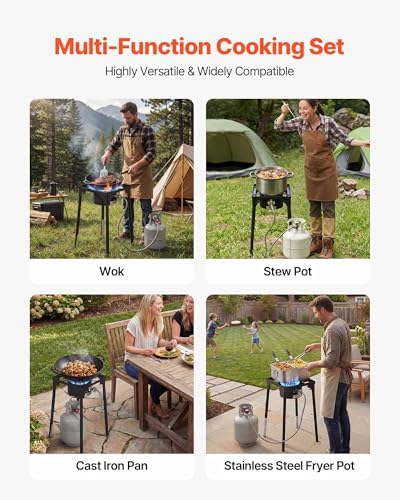 VEVOR 1 Burner Outdoor Propane Gas Stove, Propane LPG Gas Camping Stove, - Image 6