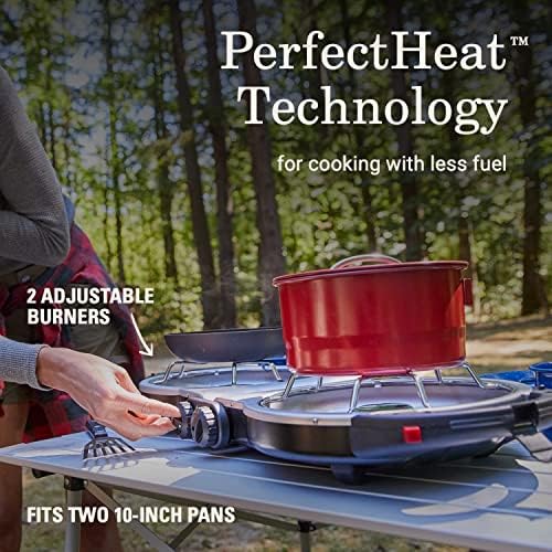 Coleman Fold ‘N Go 2-Burner Propane Stove, Dual Adjustable Burners with 20,000 BTUs of Power & InstaStart Ignition, Great for Camping, Tailgating, Grilling, & More - Image 5