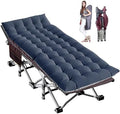 LILYPELLE Folding Camping Cot, Extra Wide Heavy Duty Sleeping Cots with Carry Bag, Double Layer Oxford Portable Travel Camp Cots for Home, Office Nap and Outdoor Beach by LILYPELLE