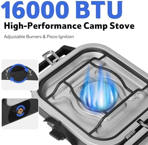 Naturehike 2 Burner Folding Camping Stove Propane Gas - Image 3