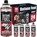 Chef Master Butane Fuel Canister, Camp Stove & Torch Refill, 8 oz, 24-Pack by ChefMasterProfessional