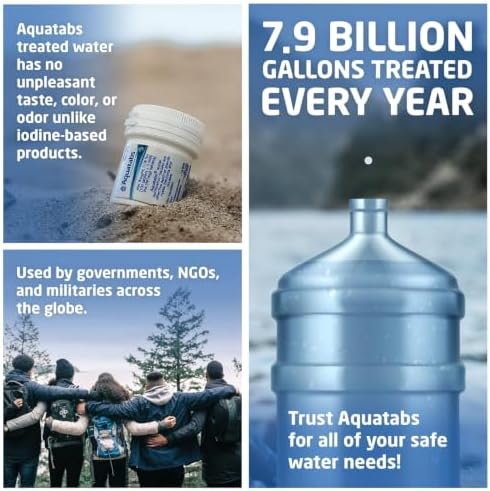 Aquatabs Water Purification Tablets, 397mg 100 Pack, Camping & Emergency - Image 3
