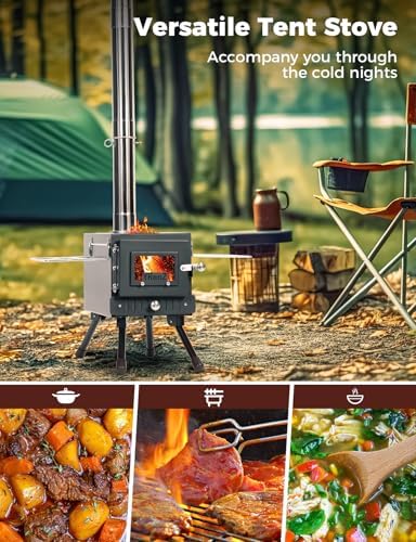 Upgraded Tent Stove, Portable Wood Burning Stove for Outdoor Camping - Image 6