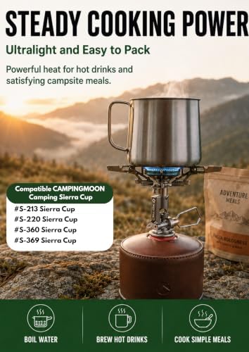 CAMPINGMOON Canister Top Stove Portable Compact Foldable w/Micro Regulator w/4Flex w/igniter XD-2F (Silver) - Image 6