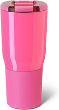 BrüMate Nav 25oz 100% Leak Proof Insulated Travel Tumbler with Magnetic BevLock™ Lid - Double Wall Cup-Holder Friendly Stainless Steel Mug (Neon Pink) by Br%C3%BCMate