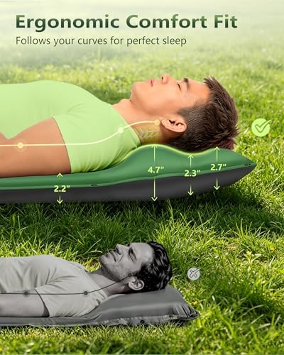 Self-Inflating Sleeping Pad with Built-in Pillow, 8R-Value 4 Season - Image 4