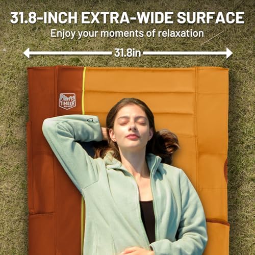 Timber Ridge Extra Wide Heavy Duty Camping Cot for Adult, Easy Set Up Oversized Sleeping Cot with Carry Bag for Camping, Travel and Outdoors, Support up to 450lbs, Orange, 2 Pack - Image 3