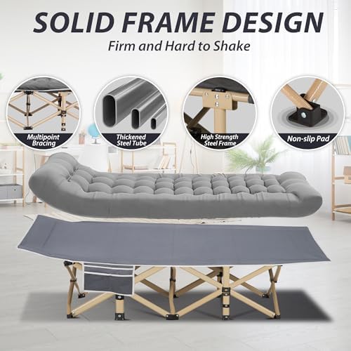 Folding Camping Cot with Mattress for Adults,28" Wide,600LBS - Image 5