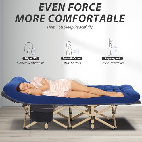 Folding Camping Cot with Mattress for Adults,28" Wide,600LBS - Image 6