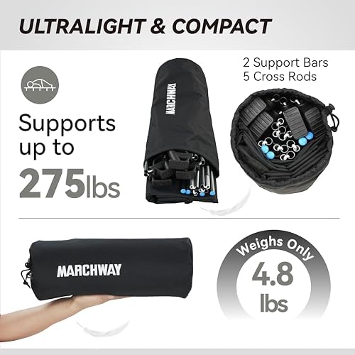 MARCHWAY Ultralight Folding Tent Camping Cot Bed, Portable Compact for Outdoor Travel, Base Camp, Hiking, Mountaineering, Lightweight Backpacking (Black) - Image 6