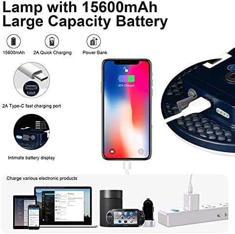 16500mAh Portable LED Camping Lantern Rechargeable Light - Image 3
