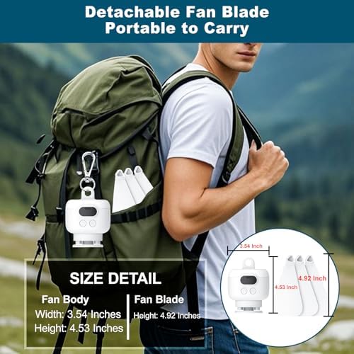 10.6 Inch Portable Camping Fan with Light, 8000mAh Rechargeable Tent Fan - Image 2