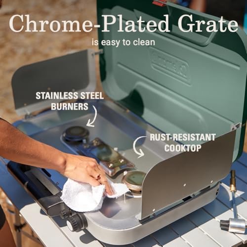 Coleman Cascade 328 3-Burner Camping Stove, Portable Cooktop with 28,000 BTUs, Matchless Lighting, & Dual Wind Guards, Great for Outdoor Cooking, Camping, Tailgating, Grilling, BBQs, & More - Image 7