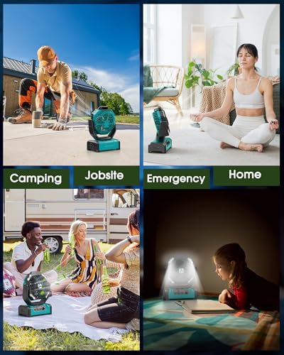 ONLYNEW Camping Fan 20000mAh Portable Fans Rechargeable Battery Powered Fan - Image 6