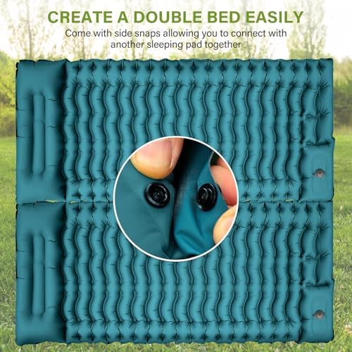 FUN PAC Camping Sleeping Pad, Ultralight Camping Mat with Pillow Built-in Foot Pump Inflatable Sleeping Pads Compact for Camping Backpacking Hiking Traveling Tent - Image 5