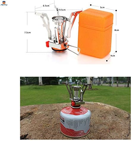 AOTU Portable Camping Stoves Backpacking Stove with Piezo Ignition Stable Support Wind-Resistance Camp Stove for Outdoor Camping Hiking Cooking - Image 6