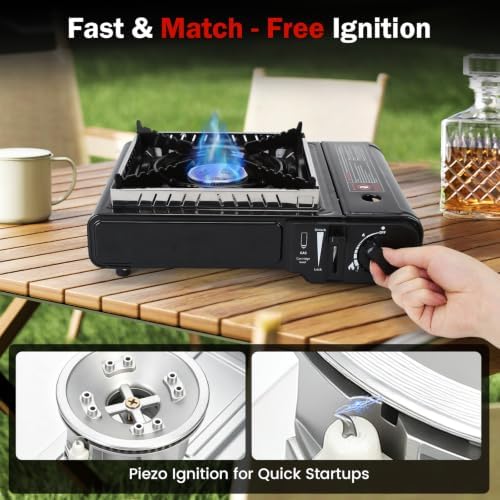 Dual Fuel Camping Stove,Portable Butane or Propane Single Burner Camp Stove - Image 4