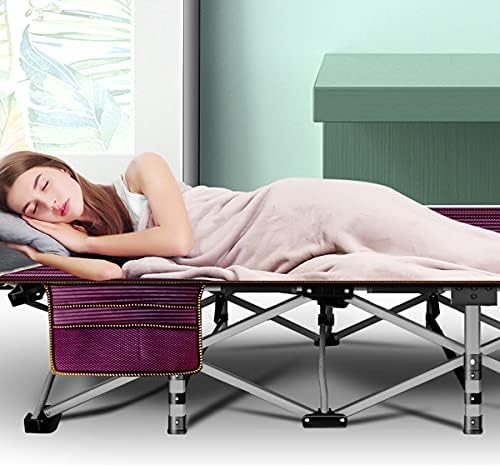 LILYPELLE Folding Camping Cot, Extra Wide Heavy Duty Sleeping Cots with Carry Bag, Double Layer Oxford Portable Travel Camp Cots for Home, Office Nap and Outdoor Beach - Image 3