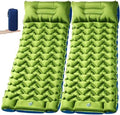 2 Pack 4-Inch Camping Sleeping Pads with Foot Pump and Pillow by Oramoose