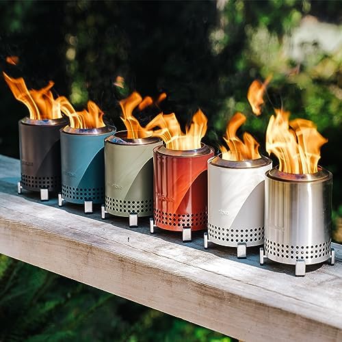Solo Stove Mesa, 5.1 Inch Tabletop Fire Pit with Stand - Smokeless, Stainless Steel Fire Pit for Camping, Outdoor & Patio- Wood Burning or Pellet Fueled Portable Bonfire, 1.4lbs, Stainless Steel - Image 2