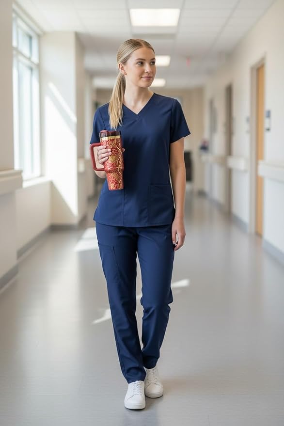 Hidden Cuss Word Tumbler 40oz Laser Engraved Funny Nurse Gift Swear Tumbler with Lid and Straw, Multicolor, Gag Gift Hidden Curse Words Stainless Steel Travel Mug (Red with Gold Underlay) - Image 2