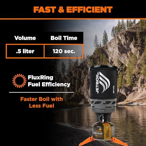 Jetboil Zip 0.8L Portable Fast Boil Stove with Easy-Turn Knob Igniter for Backpacking and Camping, Propane/Isobutane Burner - Image 4