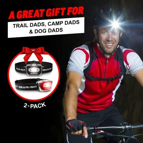 LED Headlamp 2-pack Battery Powered (AAA) (Batteries Not Included) | Head Lamp for Running Hunting Camping Fishing Hiking with Red Light and Adjustable Headband - Bright Forehead Headlamp 7 Modes - Image 3