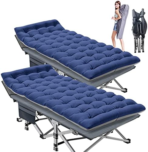 ABORON Camping Cot for Adults, 28 in Wide Folding Bed with Mattress by ABORON