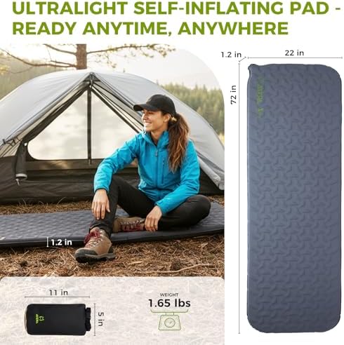 ATEPA Self Inflating Sleeping Pad for Backpacking, 2.3 R-Value - Image 3