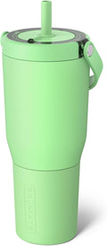 BrüMate Resa 35oz 100% Leakproof Travel Tumbler with Handle & Straw | Flexible SoftSip Straw | Silicone Sleeve for Durability | Stainless Steel | Cup Holder & Travel Friendly Water Bottle | (Kiwi) by Br%C3%BCMate