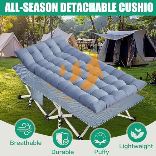 Camping Cot for Adults, 32" Wide Cots for Sleeping with Mattress - Image 6