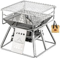 CAMPINGMOON Mini Charcoal Grill Portable Fire Pit Stainless Steel X-MINI by CAMPINGMOON
