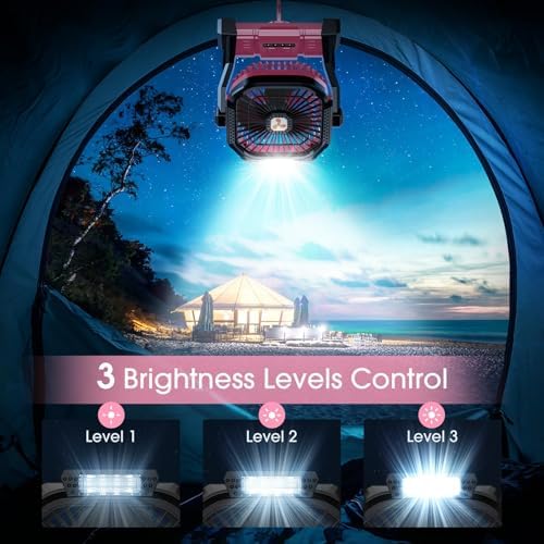 Portable Fan Rechargeable 20000mAh Cordless Battery Powered Camping Fan - Image 5