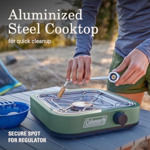 Coleman Cascade 18 1-Burner Camping Stove, Portable Cooktop with 8000 BTUs & Matchless Lighting, Fits 12-Inch Pan, Great for Outdoor Cooking, Camping, Tailgating, Grilling, BBQs, & More - Image 6