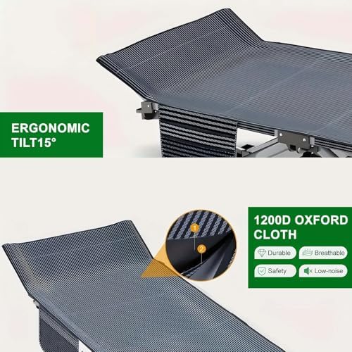 Camping Cot, 28'' Wide Sleeping Cots for Adults, Indoor & Outdoor with Pad - Image 6