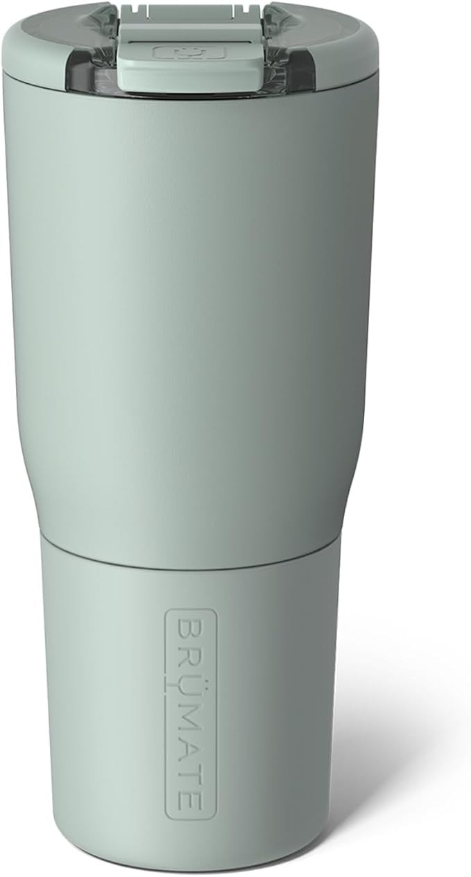 BrüMate Nav 25oz 100% Leak Proof Insulated Travel Tumbler with Magnetic BevLock™ Lid - Double Wall Cup-Holder Friendly Stainless Steel Mug (Sage) by Br%C3%BCMate
