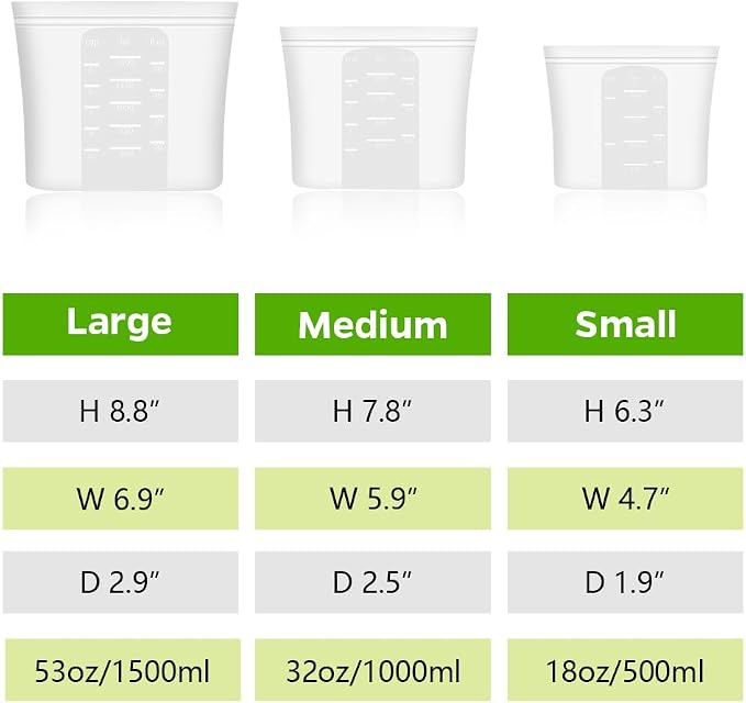 Reusable 100% Silicone Food Storage Bags, Sandwich Snack Bags New Generation - Image 2
