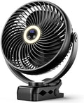 Koonie 8'' 10000mAh Portable Clip on Fan with LED Lantern and Hook by Koonie
