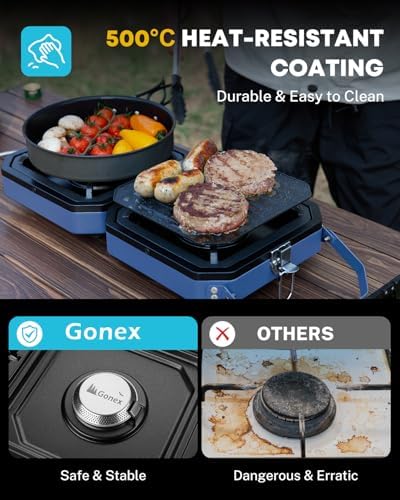 Gonex Camping Stove Propane, 2 Burner Portable Camp Stoves for Camping - Image 4
