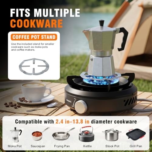 Portable Camping Stove, Powerful 3-Ring Burner, 20,500 BTU Camp Stove - Image 4