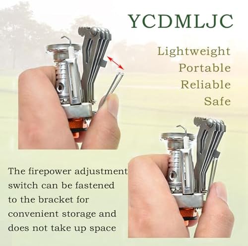 Portable Camping Stove Backpacking Stove, Specialized Hiking Stove Camping Stove with Piezo Ignition Stable Support Wind-Resistance, Camp Stove for Outdoor cooking Camping Hiking Adventure Cooking - Image 5