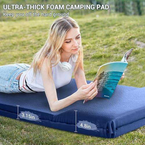Elegear CumbreX™ Self Inflating Sleeping Pad with Pillow 3.15" Memory Foam - Image 2