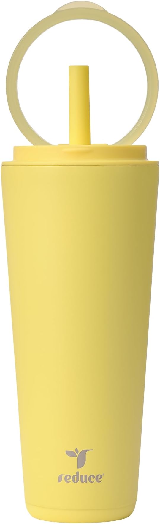REDUCE Halo 32 oz Stainless Steel Vacuum Insulated Tumbler - Spill Proof Travel Mug with Flip Handle Lid - Keeps Drinks Cold for 32 Hrs - Dishwasher Safe - Cupholder Friendly - Pina Colada by Reduce