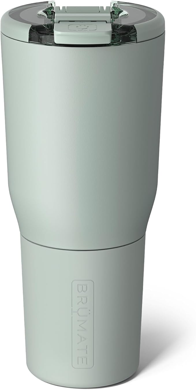 BrüMate Nav 35oz 100% Leak Proof Insulated Travel Tumbler with Magnetic BevLock™ Lid - Double Wall Cup-Holder Friendly Stainless Steel Mug (Sage) by Br%C3%BCMate