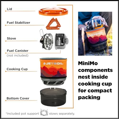 Jetboil MiniMo Camping and Backpacking Stove Cooking System with Adjustable Heat Control - Image 4
