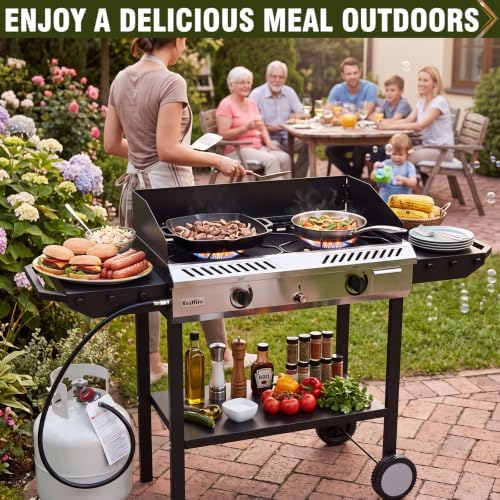 Bestfire Propane Camp Stove 150,000 BTU with Dual Cast Iron Burners - Image 6