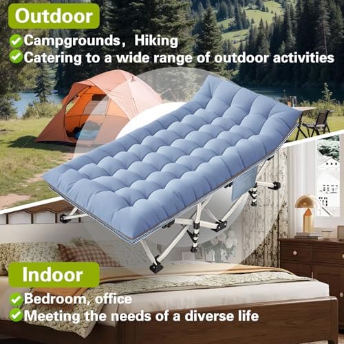 32" XXL Folding Camping Cot, Oversized Camping Cot for Adults - Image 6