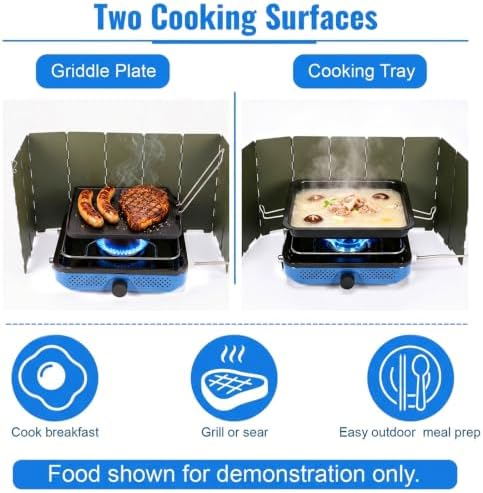 Uniflasy Propane Camping Stove with Carry Bag and Cookware Set - Image 2