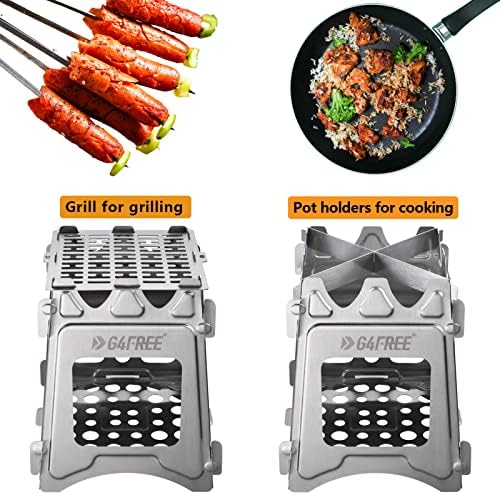G4Free Camping Stove, Portable Wood Stove with Folding Stainless Steel - Image 4